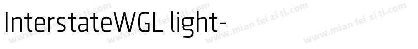 InterstateWGL light字体转换